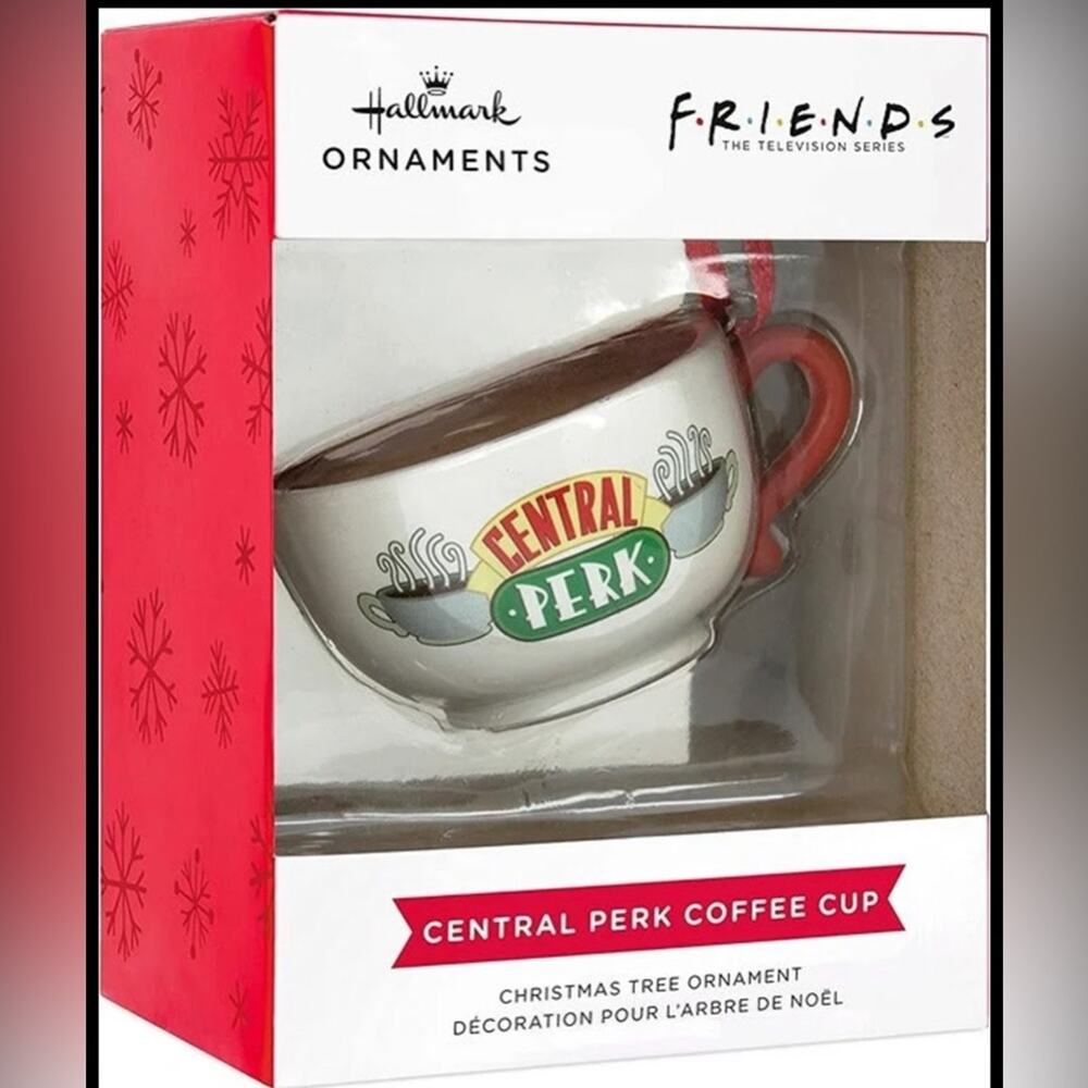 FRIENDS Central Perk Cafe Coffee Cup Hallmark Christmas Tree Ornament NEW